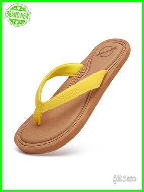 EVA Yoga Mat Flip Flops - Lightweight Arch Support Sandals for Women